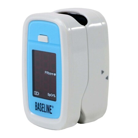Baseline FEI Fingertip Pulse Oximeter, Battery Operated Visible Alarm 12-1926